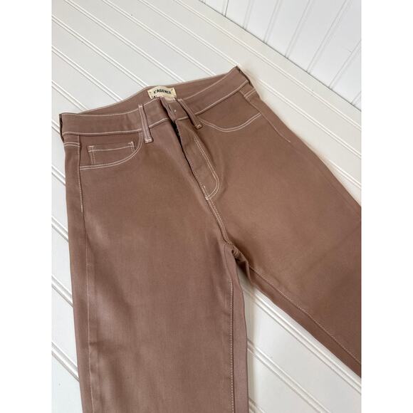 NWOT L’AGENCE Skinny Wax Coated Stretchy Pants Mid Rise Casual Womens Size 25 - Picture 2 of 7